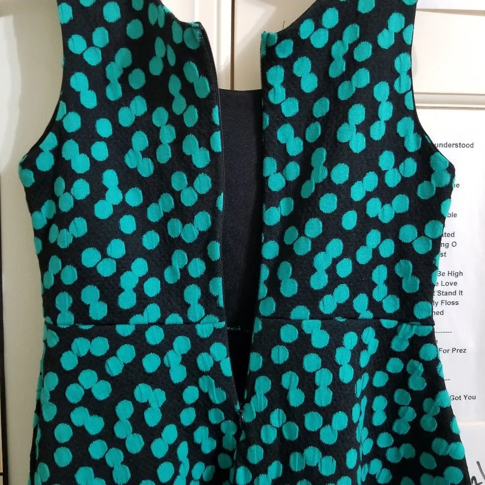 Kiddo by Katie dress Large polka dot print sleeveless fit & flare skater lined